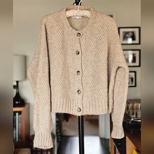 Velvet By Graham & Spencer Grace Button Front Cardigan Alpaca Blend Size XS